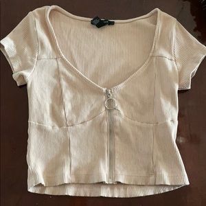 Forever 21 tan crop top